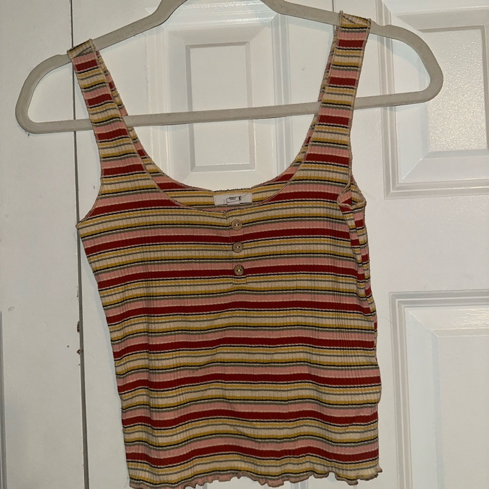 Ardene Multicolor Striped Ribbed Tank Top